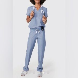 Figs Women’s Scrub Set - Heather Indigo